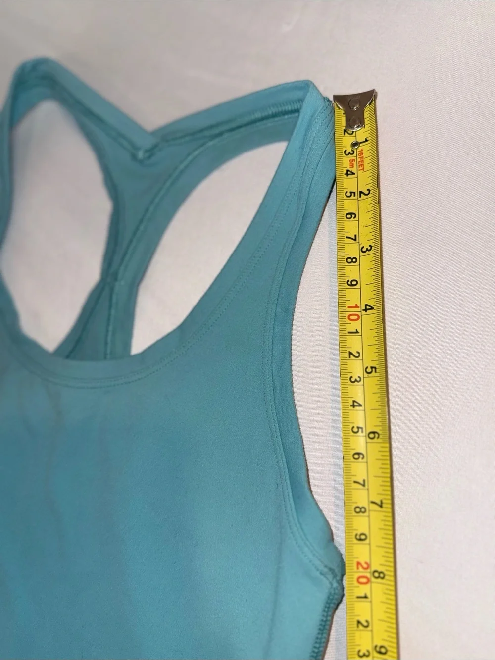 Lululemon Women's Teal Racerback Crop Tank Top Casual Activewear Size 6/Small